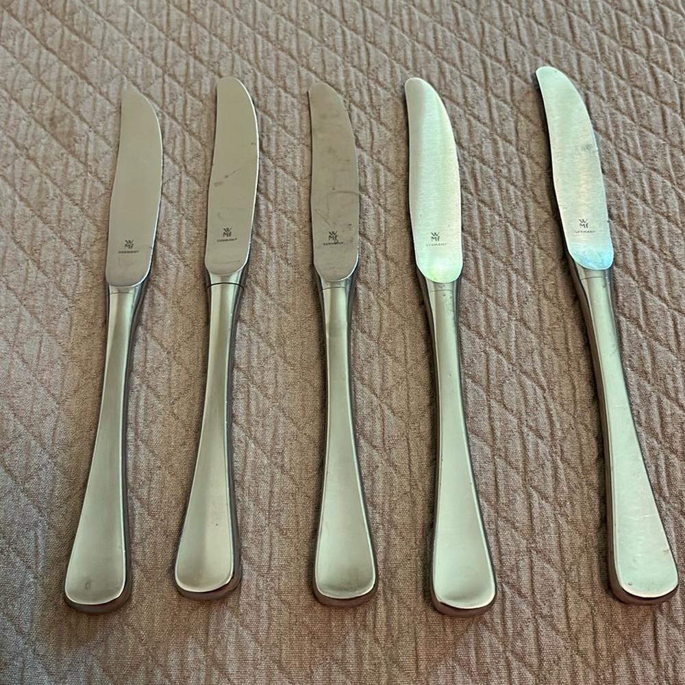 WMF Finesse stainless dinner knives 5 included